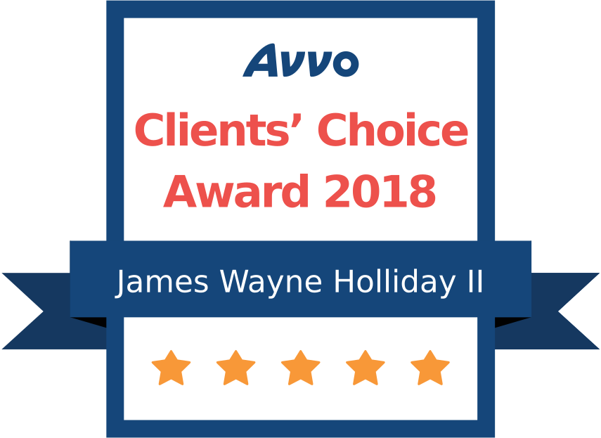 Clients' Choice Award 2018 Given to James Wayne Holliday II